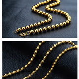 Natural Hand-carve Shajin Round Beads Necklace Pendant Jewelry