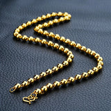 Natural Hand-carve Shajin Round Beads Necklace Pendant Jewelry