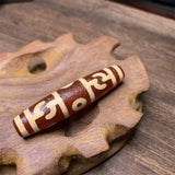 Natural Hand-carve Tibetan Nine-Eyed Dzi Necklace Pendant Jewelry Men Women