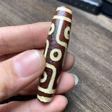 Hand-carved Tibetan Nine-Eyed Dzi Necklace Pendant Jewelry for Luck