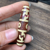 Natural Hand-carve Tibetan Nine-Eyed Dzi Necklace Pendant Jewelry Men Women
