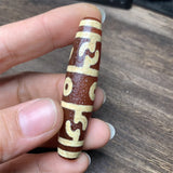 Natural Hand-carve Tibetan Nine-Eyed Dzi Necklace Pendant Jewelry Men Women