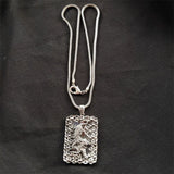 Hand-carve Tibetan Silver Tiger Necklace Pendant Men Women Luck