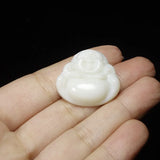 Hand-carve Jade Maitreya Buddha Necklace Pendant Fashion Jewelry Luck Gifts