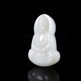 Hand-carve Jade Net Bottle Guanyin Buddha Necklace Pendant