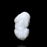 Hand-carve Jade Pixiu Necklace Pendant Luck Gifts