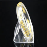 Natural Crystal Inlaid Plum Bangle 60-62mm Men Women Luck