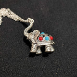 Hand-carved Elephant Necklace Pendant Men Women Luck