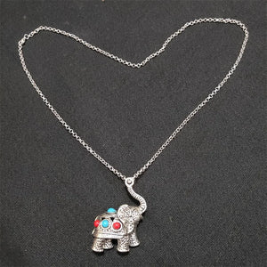 Hand-carved Elephant Necklace Pendant Men Women Luck