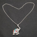 Hand-carved Elephant Necklace Pendant Men Women Luck