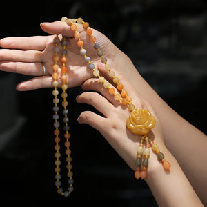 Hand-carved Silk Jade Necklace Pendant Men Women