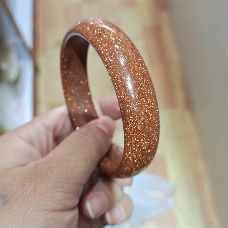 Hand-carved Jade Star Stone Bangle 60-62mm Bracelet Luck
