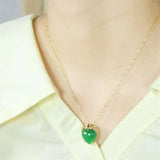 Hand-carved Jade 24k Necklace Pendant Men Women Luck