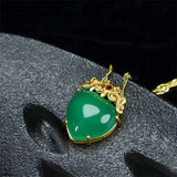 Hand-carved Jade 24k Necklace Pendant Men Women Luck