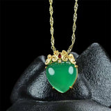 Hand-carved Jade 24k Necklace Pendant Men Women Luck