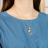 Hand-carved Jade Inlay 24k Fish Necklace Pendant Men Women Luck