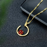 Hand-carved Jade Copper Plating Necklace Pendant Men and Women Luck