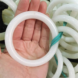 Hand-Carved Jade Bangle 60-62mm Bracelet Men Women Luck Gifts