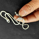 Hand-carved Tibetan Silver Buddha Necklace Pendant Men Women Luck