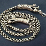 Hand-carved Tibetan Silver Dragon Head Necklace Pendant