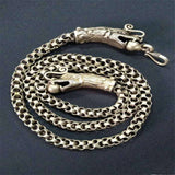 Hand-carved Tibetan Silver Dragon Head Necklace Pendant