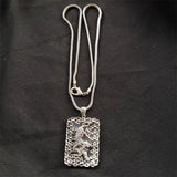 Hand-carved Tibetan Silver Tiger Necklace Pendant for Luck
