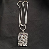 Hand-carved Tibetan Silver Tiger Necklace Pendant for Luck