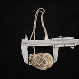 Natural Hand Carved Old Tibetan Silver Zodiac Dragon Necklace Pendant
