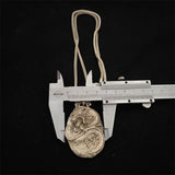 Natural Hand Carved Old Tibetan Silver Zodiac Dragon Necklace Pendant