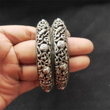 Tibetan Silver Hollow Dragon Fish Bangle Bracelet Men Women Luck Gifts