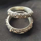 Tibetan Silver Hollow Dragon Fish Bangle Bracelet Men Women Luck Gifts