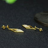 Hand-carved White Jade 925 Silver Gufajin Earrings Studs