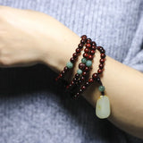 Hand-carved Jade Rosewood Bracelet Lucky Bangle