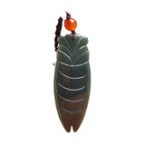 Handcarve Jade Cicada Necklace Pendant Natural Luck Jewelry Men Women