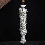 Natural Handcarve Jade Pingan Buckle Necklace Pendant Jewelry Men Women Luck