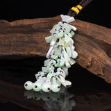 Natural Handcarve Jade Pingan Necklace Pendant Jewelry Access