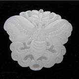 Handcarve Jade Butterfly Necklace Pendant Men Women Luck