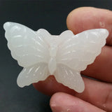 Handcarve Jade Butterfly Necklace Pendant Men Women Luck