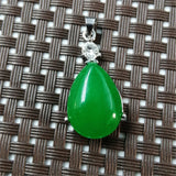 Natural Jade Drop Pendant Charm Hand-Carved Pendant for Women Men