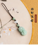 Natural Jade Pixiu Mobile Phone Pendant Chinese Style Jadeite Jewelry