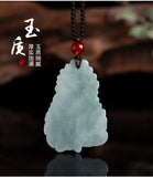 Natural Jadeite Living Buddha Ji Gong Pendant Hand-Carved Charm Jewellery