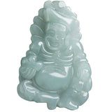 Natural Jadeite Living Buddha Ji Gong Pendant Hand-Carved Charm Jewellery