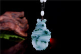Hand-Carved Goldfish Pendant Necklace Charm Unisex Jewelry