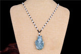Hand-Carved Goldfish Pendant Necklace Charm Unisex Jewelry