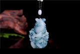 Hand-Carved Goldfish Pendant Necklace Charm Unisex Jewelry