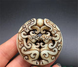 Natural Old Jade Pendant Charm Hand-Carved Jewelry