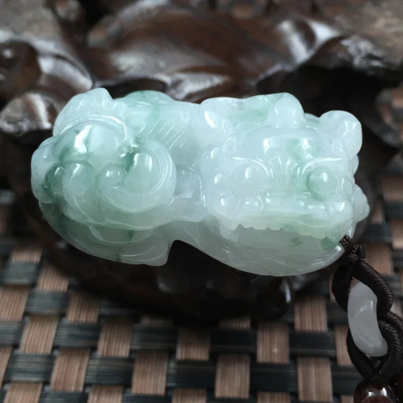 Hand-Carved Natural Pixiu Pendant Bracelet Charm