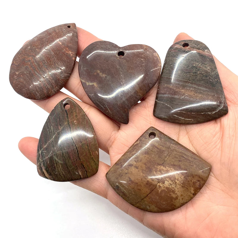 Natural Red Stone Irregular Quartz Pendant DIY Jewelry