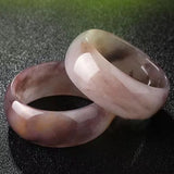 Hand-Carved Natural Bangles Charm Bracelet for Women Men