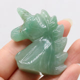 Natural Stone Gems Horse Unicorn Amazonite Home Furnishing Decorations